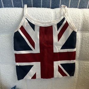 Brandy Melville British flag top